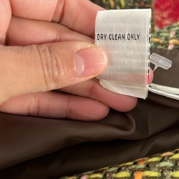 Yves & St. Claire Multicolor Tweed Fringe Hem Textured Blazer 18W - Picture 8 of 8